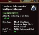 Luminous Adornment of Intelligence (Lesser)