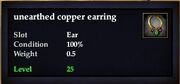 Unearthed copper earring