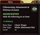 Glimmering Adornment of Defense (Lesser)