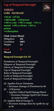 Cap of Temporal Foresight
