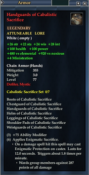 Handguards of Cabalistic Sacrifice