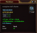 Scorpion tail charm