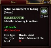 Astral Adornment of Fading (Lesser)