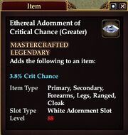 Ethereal Adornment of Critical Chance (Greater)