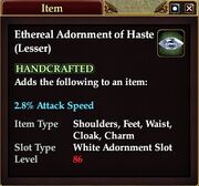 Ethereal Adornment of Haste (Lesser)