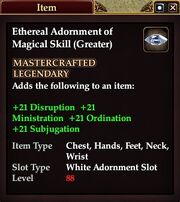 Ethereal Adornment of Magical Skill (Greater)