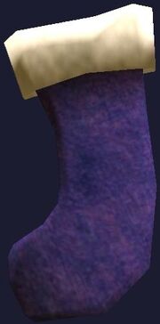 Big purple stocking (Visible)