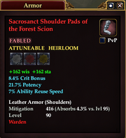Sacrosanct Shoulder Pads of the Forest Scion