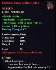 Earthen Boots of the Codex