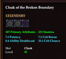 Cloak of the Broken Boundary