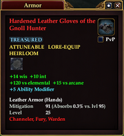 Hardened Leather Gloves of the Gnoll Hunter