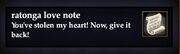 Ratonga love note