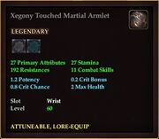 Xegony Touched Martial Armlet