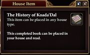 The History of Koada'Dal (House Item)