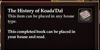 The History of Koada'Dal (House Item)