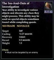 The Ins and Outs of Investigation
