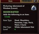 Flickering Adornment of Wisdom (Lesser)