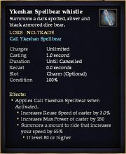 Ykeshan Spellbear whistle