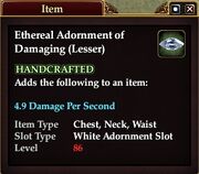 Ethereal Adornment of Damaging (Lesser)