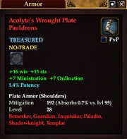 Acolyte's Wrought Plate Pauldrons