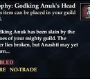 Trophy: Godking Anuk's Head