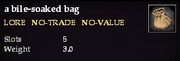 A bile-soaked bag