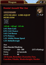 Frontal Assault War Axe