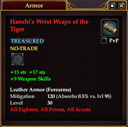 Hanshi's Wrist Wraps of the Tiger