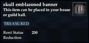 Skull emblazoned banner