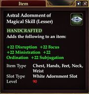 Astral Adornment of Magical Skill (Lesser)