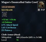 Magus's Ensorcelled Satin Cowl