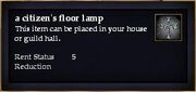 A citizen's floor lamp