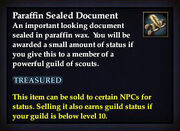 Paraffin Sealed Document