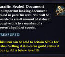 Paraffin Sealed Document