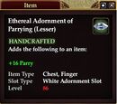 Ethereal Adornment of Parrying (Lesser)