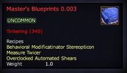 Master's Blueprints 0.003