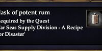 Flask of potent rum