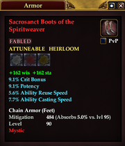 Sacrosanct Boots of the Spiritweaver