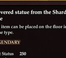 A covered statue from the Shard of Love