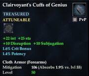 Clairvoyant's Cuffs of Genius
