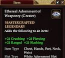 Ethereal Adornment of Weaponry (Greater)