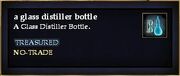 A glass distiller bottle