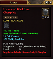 Hammered Black Iron Chestplate