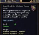 Rare Deathfist Warborn Armor Plans