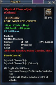 Mystical Claws of Jojo (Offhand)