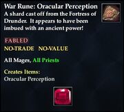 War Rune Oracular Perception