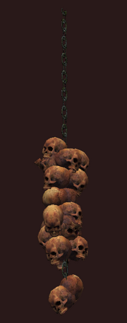 Large Dangling Skull Collection (Visible)