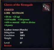 Gloves of the Renegade