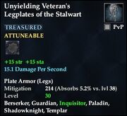 Unyielding Veteran's Legplates of the Stalwart
