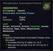 Miscalibrated Automated Pickaxe